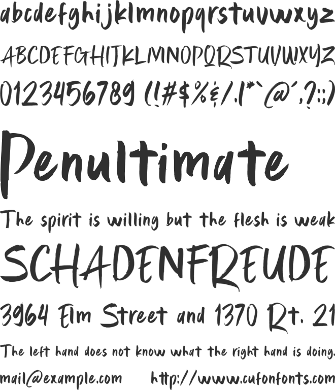 Story Night font preview