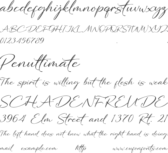 Mellanika font preview