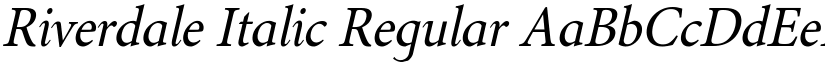 Riverdale Italic Regular font