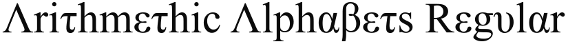 Arithmethic Alphabets font download