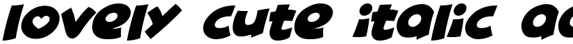 Lovely Cute Italic font