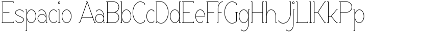 Espacio font