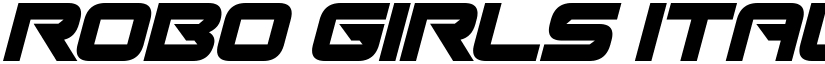Robo Girls Italic font