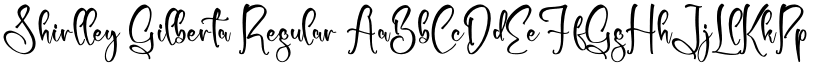 Shirlley Gilberta Regular font