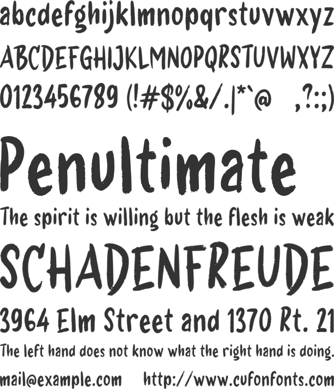 g Gigan font preview