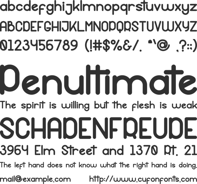 Ghyne font preview