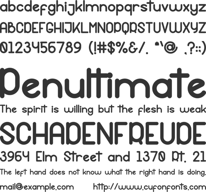 Ghyne font preview
