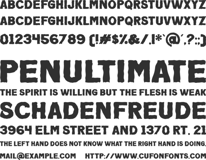Screamous font preview