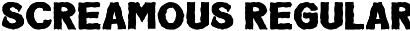 Screamous Regular font