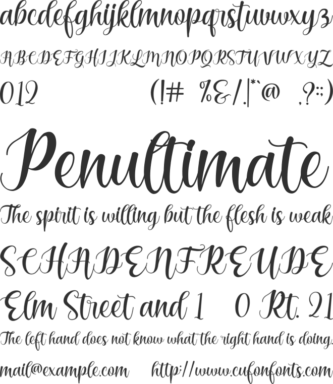Sunday Autumn font preview