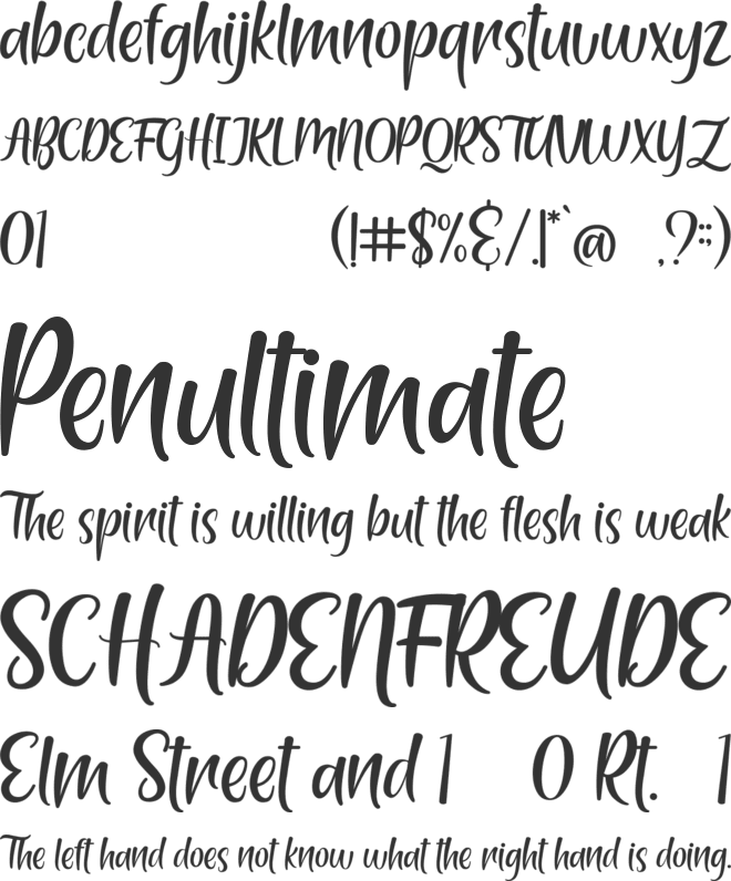 Haystay Melody font preview