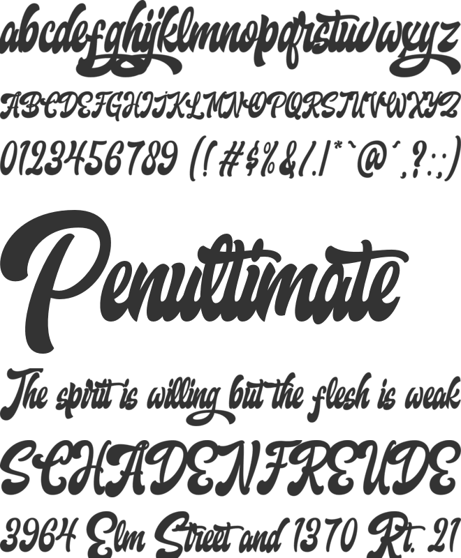 Monsterlight font preview