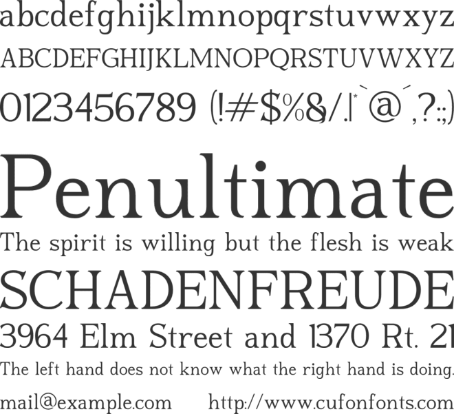 Blusvery font preview