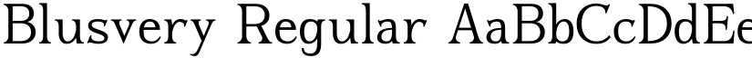 Blusvery Regular font