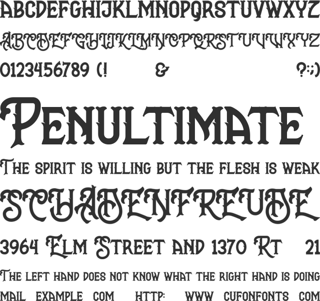 Mangrove font preview