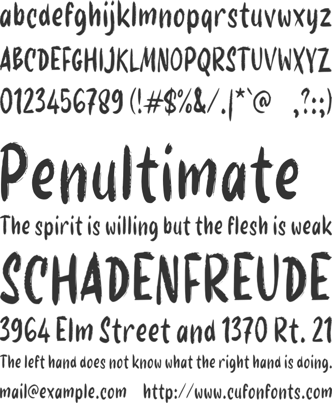 g Gerhan font preview