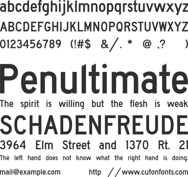 FHWASeriesCD2021 font preview