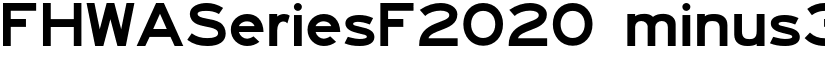 FHWASeriesF2020 minus30 font