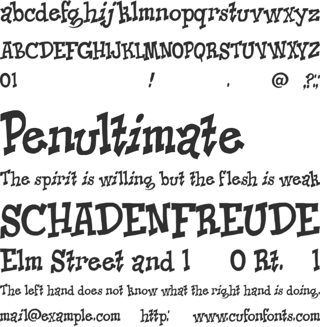 Knick O Teen font preview