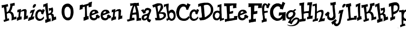 Knick O Teen font download