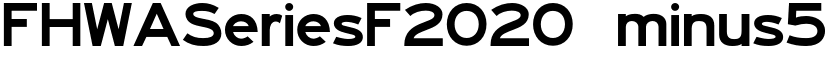 FHWASeriesF2020 minus50 font