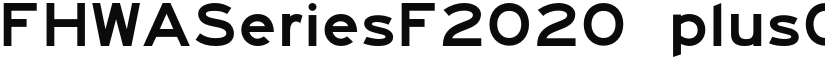 FHWASeriesF2020 plus0 font