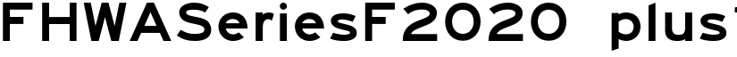 FHWASeriesF2020 plus10 font