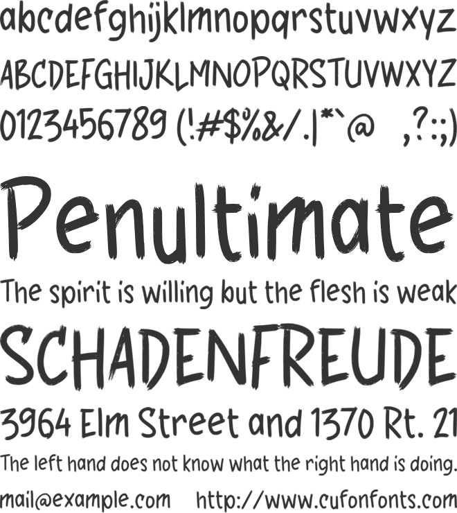 g Gundah font preview