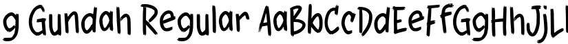 g Gundah Regular font