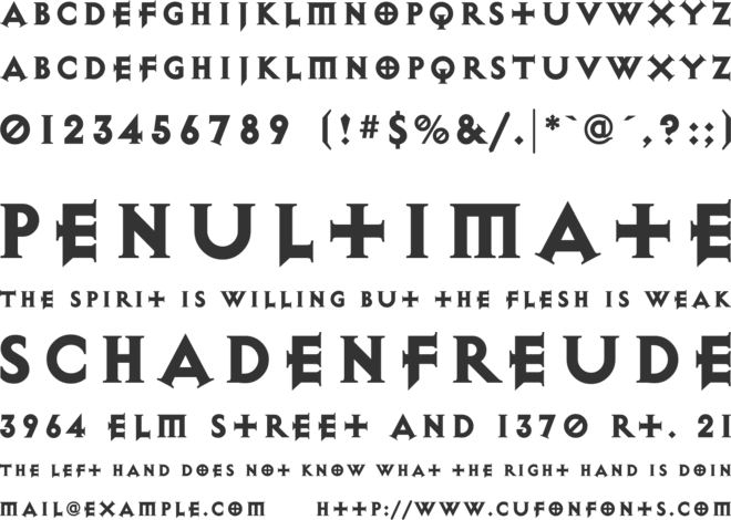 Diablo font preview