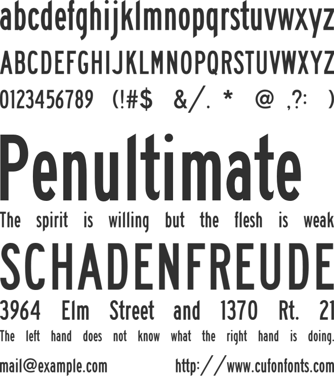 FHWASeriesB2020 font preview