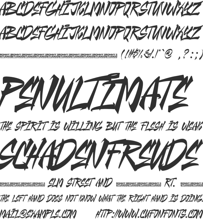 Counter Attack font preview