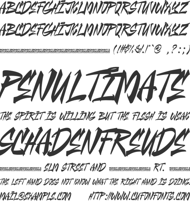 Counter Attack font preview