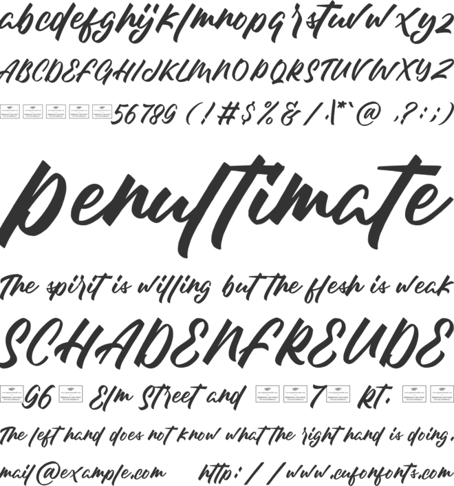 Luther King font preview