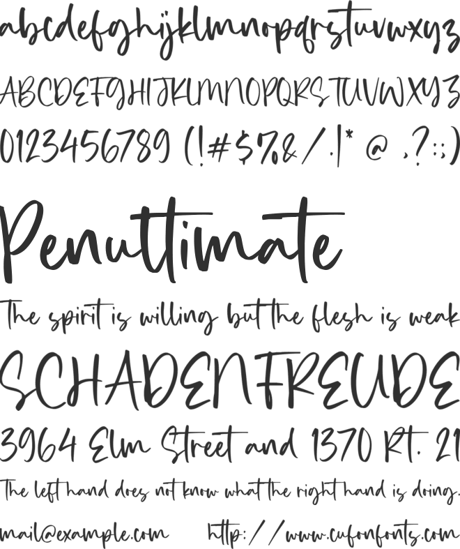 Bomdia font preview