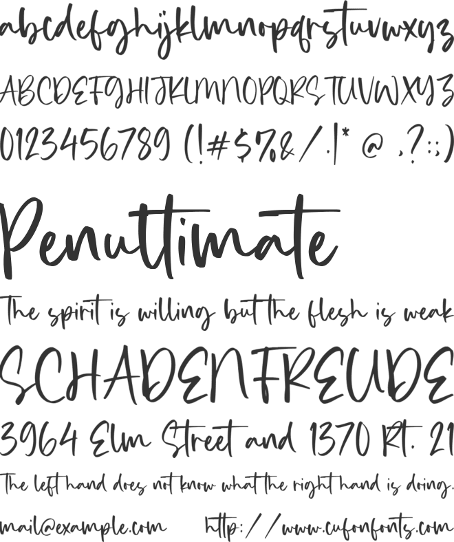Bomdia font preview