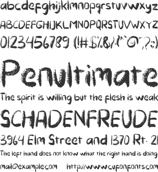 EASTER CHALK font preview