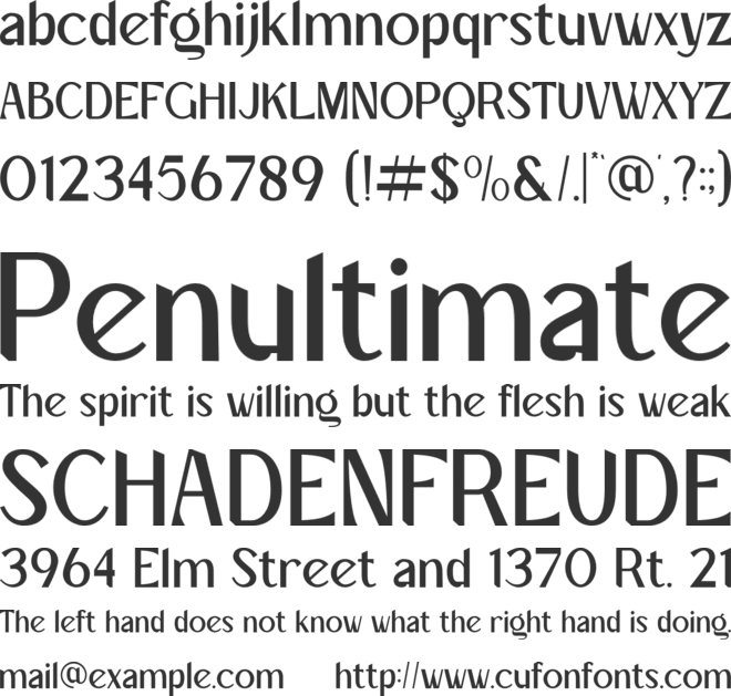 Mangata font preview