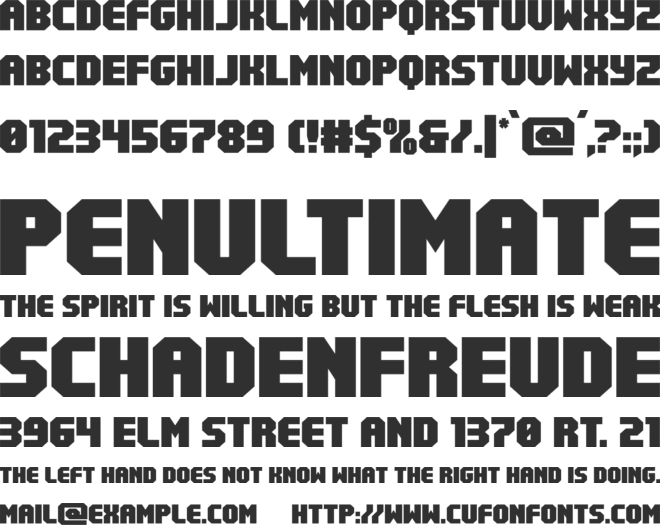 Metal Sentinel font preview