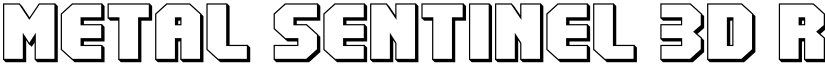 Metal Sentinel 3D Regular font