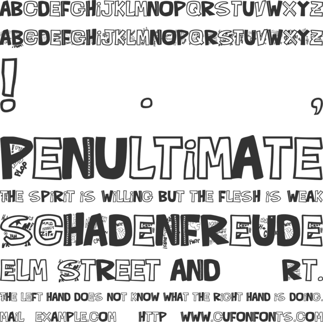 Que FONTita! font preview