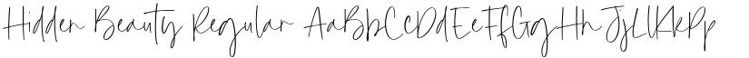 Hidden Beauty Regular font