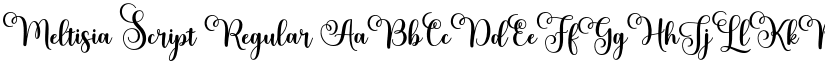 Meltisia Script Regular font