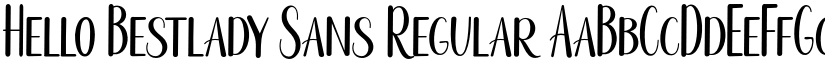 Hello Bestlady Sans Regular font