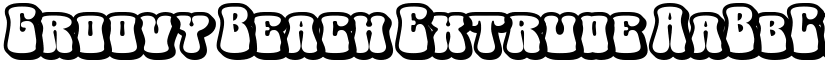 Groovy Beach Extrude font