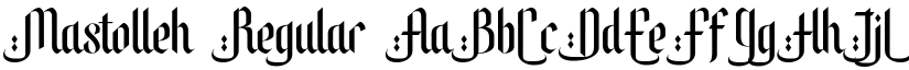 Mastolleh Regular font