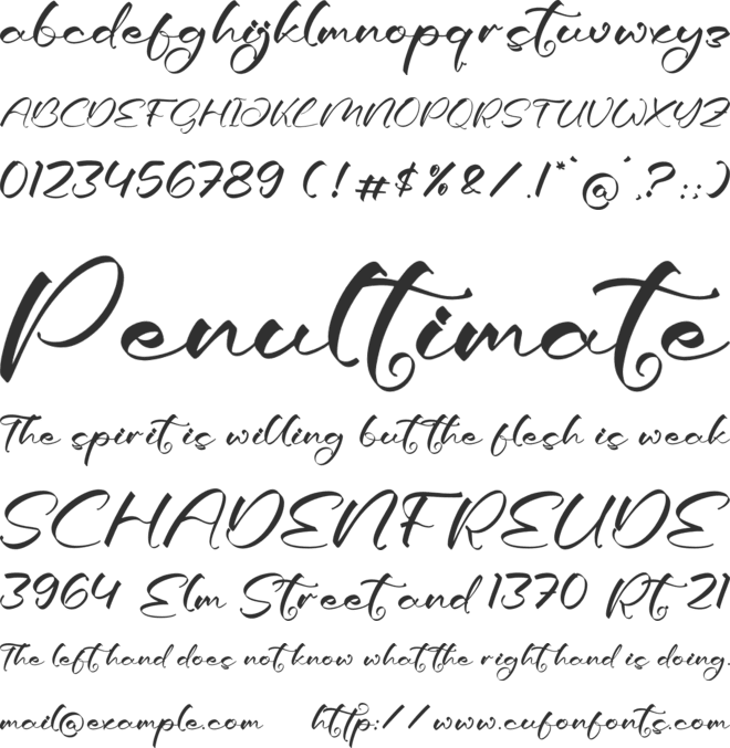 Chenobil Gunholy font preview