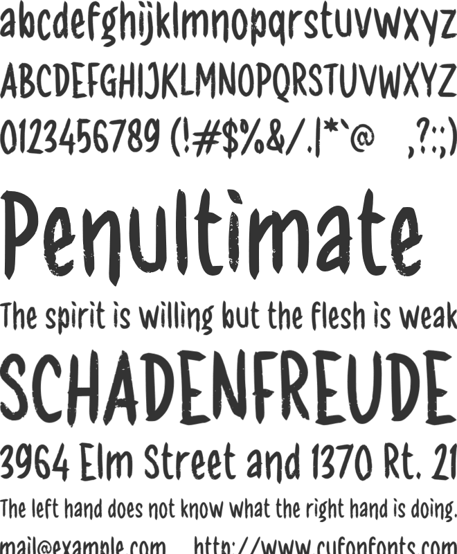 g Garon font preview