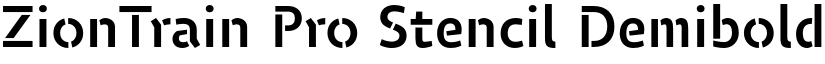 ZionTrain Pro Stencil Demibold font