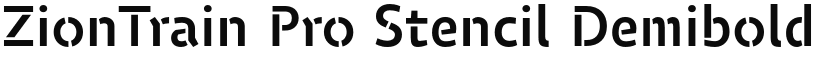 ZionTrain Pro Stencil Demibold font download